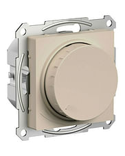 Светорегулятор AtlasDesign диммер поворотно-нажимной, LED, RC, 400 Вт, механизм Песочный Schneider Electric ATN001223