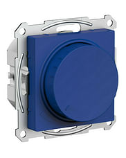 Светорегулятор AtlasDesign диммер поворотно-нажимной, LED, RC, 400 Вт, механизм Аквамарин Schneider Electric ATN001123