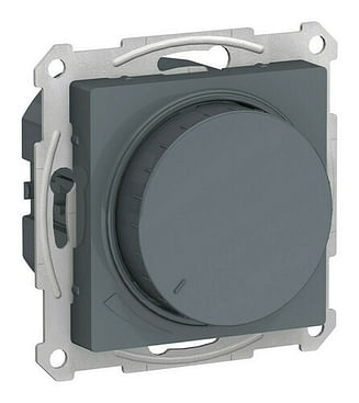 Светорегулятор AtlasDesign диммер поворотно-нажимной, LED, RC, 400 Вт, механизм Грифель Schneider Electric ATN000723