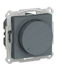 Светорегулятор AtlasDesign диммер поворотно-нажимной, LED, RC, 400 Вт, механизм Грифель Schneider Electric ATN000723