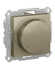 Светорегулятор AtlasDesign диммер поворотно-нажимной, LED, RC, 400 Вт, механизм Шампань Schneider Electric ATN000523