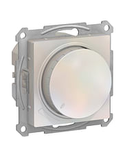 Светорегулятор AtlasDesign диммер поворотно-нажимной, LED, RC, 400 Вт, механизм Жемчуг Schneider Electric ATN000423