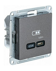 Розетка AtlasDesign USB C, механизм Мокко Schneider Electric ATN000627