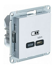 Розетка AtlasDesign USB C, механизм Белый Schneider Electric ATN000127