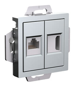 Розетка AtlasDesign HDMI+RJ45, механизм Алюминий Schneider Electric ATN000382