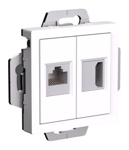 Розетка AtlasDesign HDMI+RJ45, механизм Белый Schneider Electric ATN000182