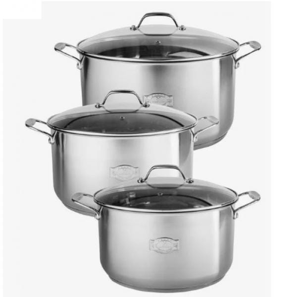 Набор кастрюль 6пр 1,5/2,9/5,2л HOFFMANN HM-57155