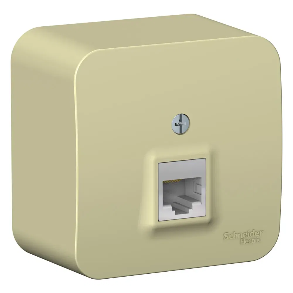 Blanca Розетка компьютерная RJ45, кат.5E, ИЗОЛ.ПЛ., Бежевый Schneider Electric BLNIA045007