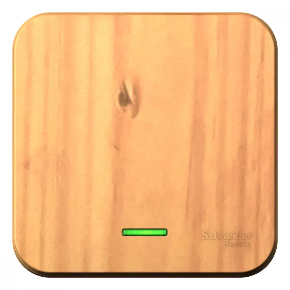 Blanca Выключатель 1-клавишный (сх.1) с подсв.ИЗОЛ.ПЛ,10А,250В, Ясень Schneider Electric BLNVA101115