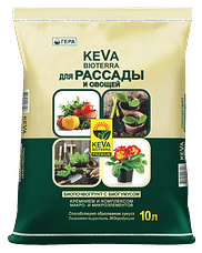 Биопочвогрунт KEVA BIOTERRA для рассады и овощей 10л ГЕРА 5952
