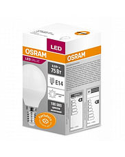 Лампа LED E14 8Вт шар 4000К CLP75 8W/840 OSRAM 475175