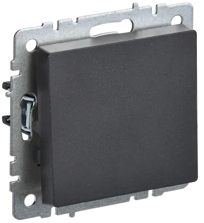 BRITE Выключатель 1-клавишный черный IEK BR-V10-0-10-K02
