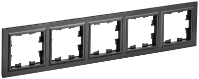 BRITE Рамка 5-местная черный IEK BR-M52-K02