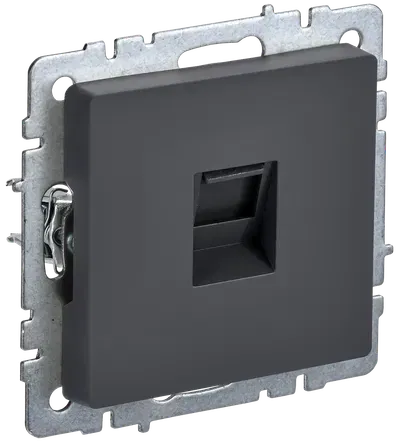 BRITE Розетка компьютерная RJ45 кат.5E графит IEK BR-K10-1-K53