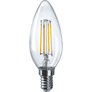 Лампа ЛЕД свеча прозр. F-C35-4-230-2.7K-E14 (FILAMENТ) Navigator 71307