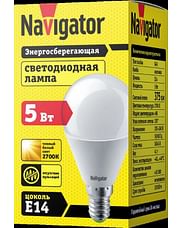 Лампа ЛЕД E14 5Вт шар мат.2,7К NLLB-P-G45-5-230-2.7K-E14 Navigator 82543 Navigator