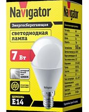 Лампа ЛЕД E14 7Вт шар мат.4К NLLB-G45-7-230-4K-E14 Navigator 82542 Navigator