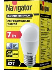 Лампа ЛЕД E27 7Вт шар мат.6,5К NLLB-G45-7-230-6.5K-E27 Navigator 82551 Navigator