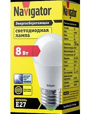 Лампа ЛЕД E27 8,0Вт шар мат.6,5К NLLB-G45-8-230-6.5K-E27 Navigator 82556 Navigator