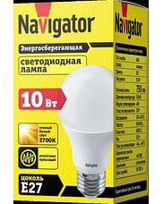 Лампа ЛЕД E27 10Вт 2,7К NLLB-A60-10-230-2.7K-E27 Navigator 82485 Navigator