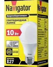 Лампа ЛЕД E27 10Вт 4К NLLB-A60-10-230-4K-E27 Navigator 82486 Navigator