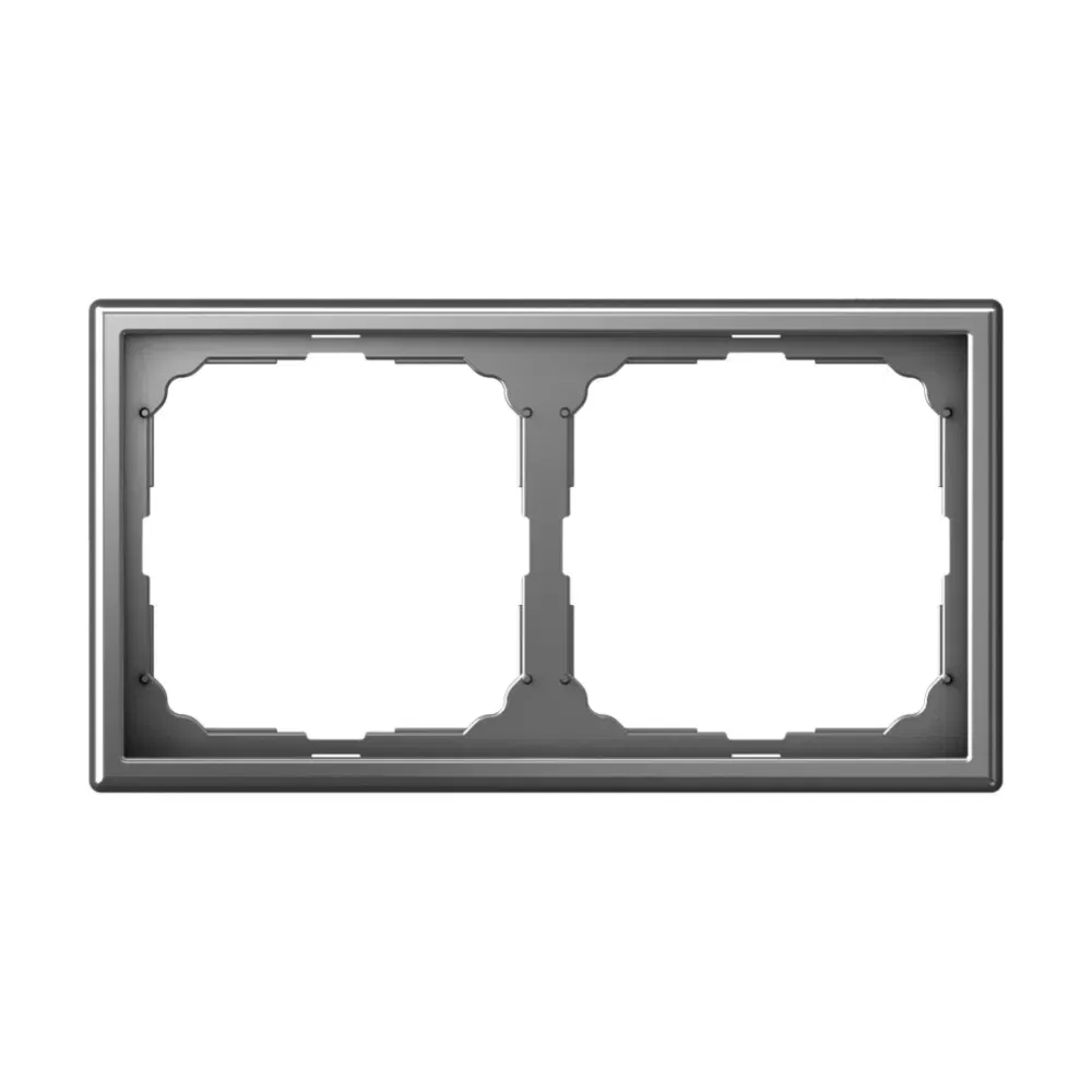 Рамка 2-постовая ArtGallery сталь Schneider Electric GAL000902