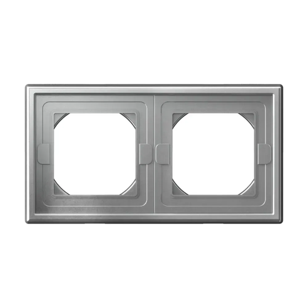 Рамка 2-постовая ArtGallery IP44 алюминий Schneider Electric GAL440302