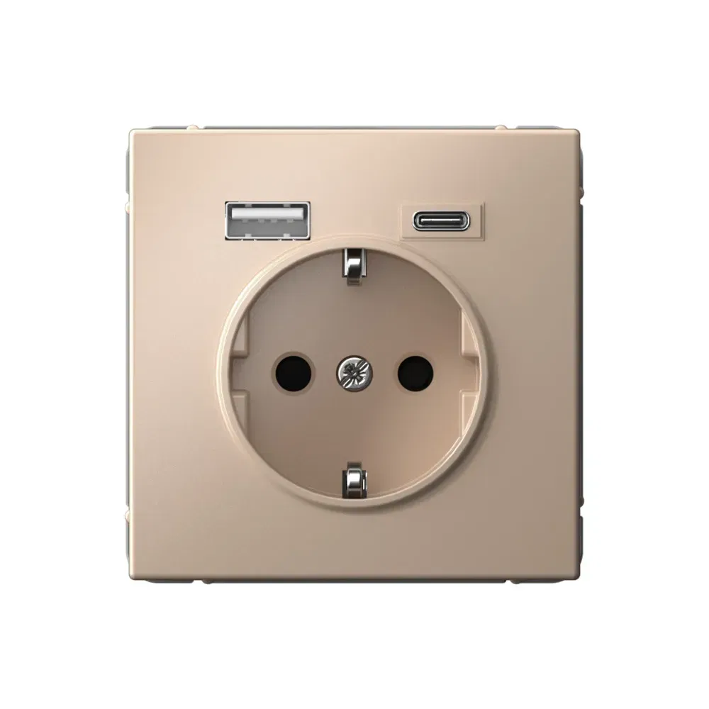 Розетка Artgallery 16А с 2 USB A+C, 5В/2,4А/3,0А, 2х5В/1,5А, механизм песочный Schneider Electric GAL001232