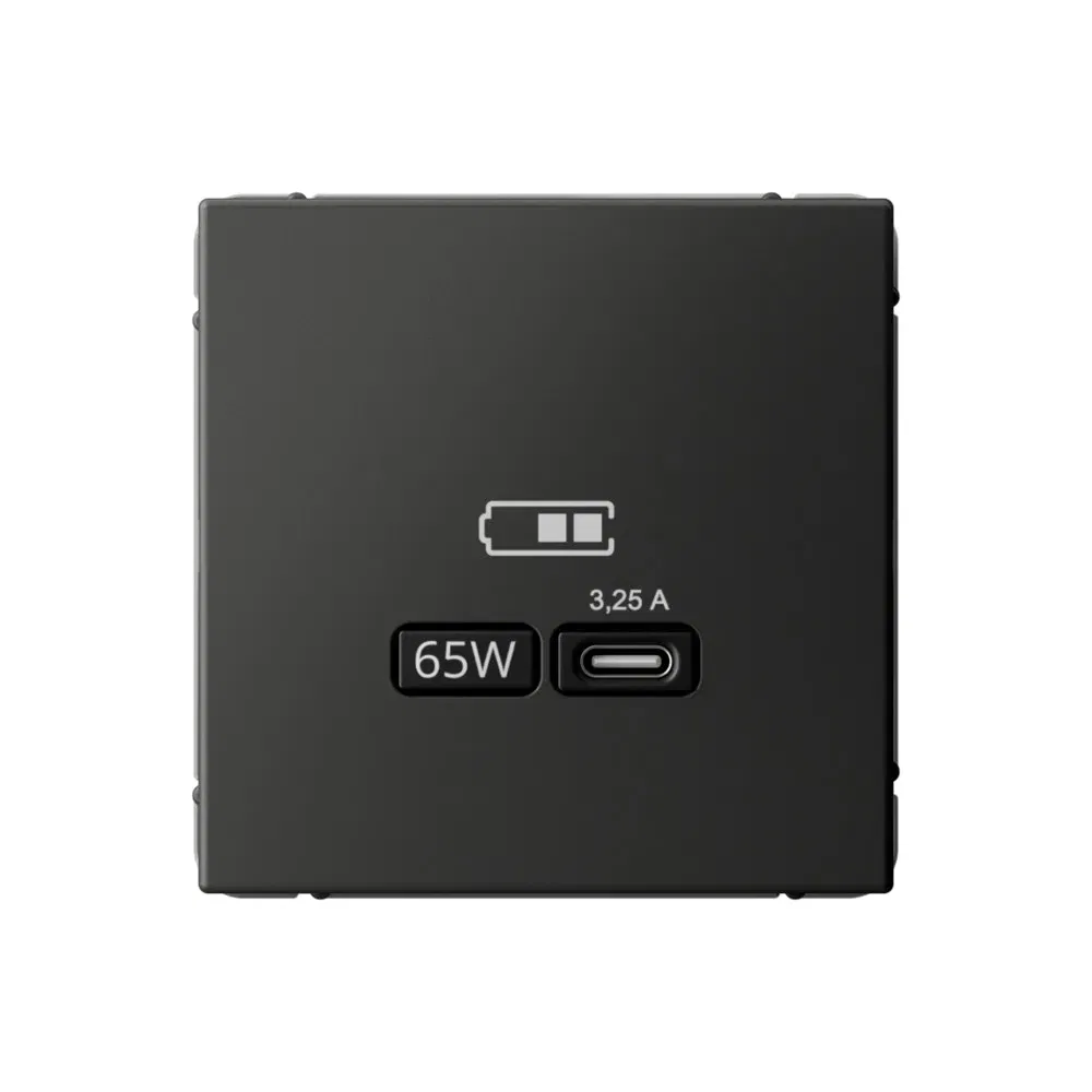 Розетка USB C Artgallery 65Вт высокоскор.заряд. QC, PD, механизм базальт Schneider Electric GAL001427