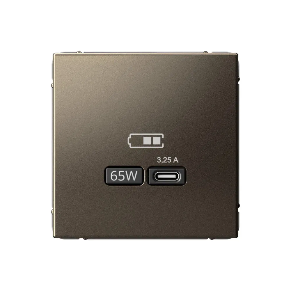 Розетка USB C Artgallery 65Вт высокоскор.заряд. QC, PD, механизм мокко Schneider Electric GAL000627
