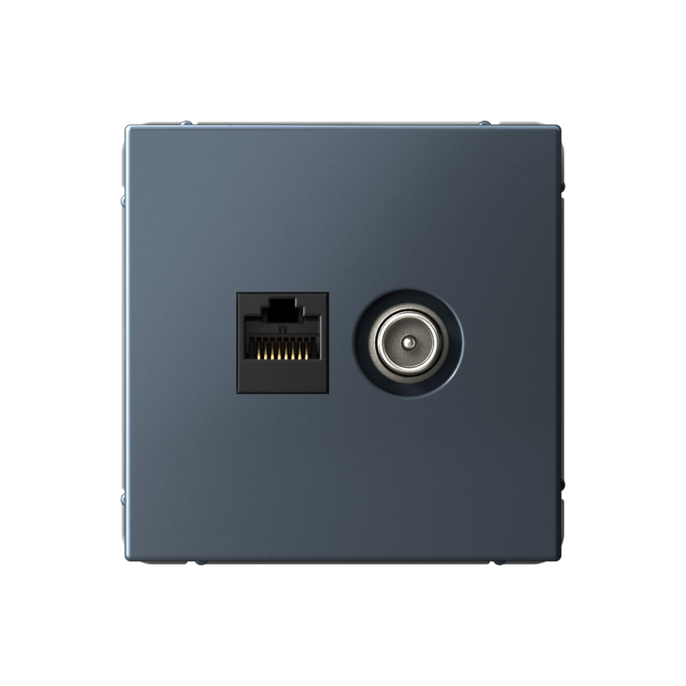 Розетка Artgallery двойная ТВ + компьютерная RJ45, кат. 5Е механизм грифель Schneider Electric GAL000789