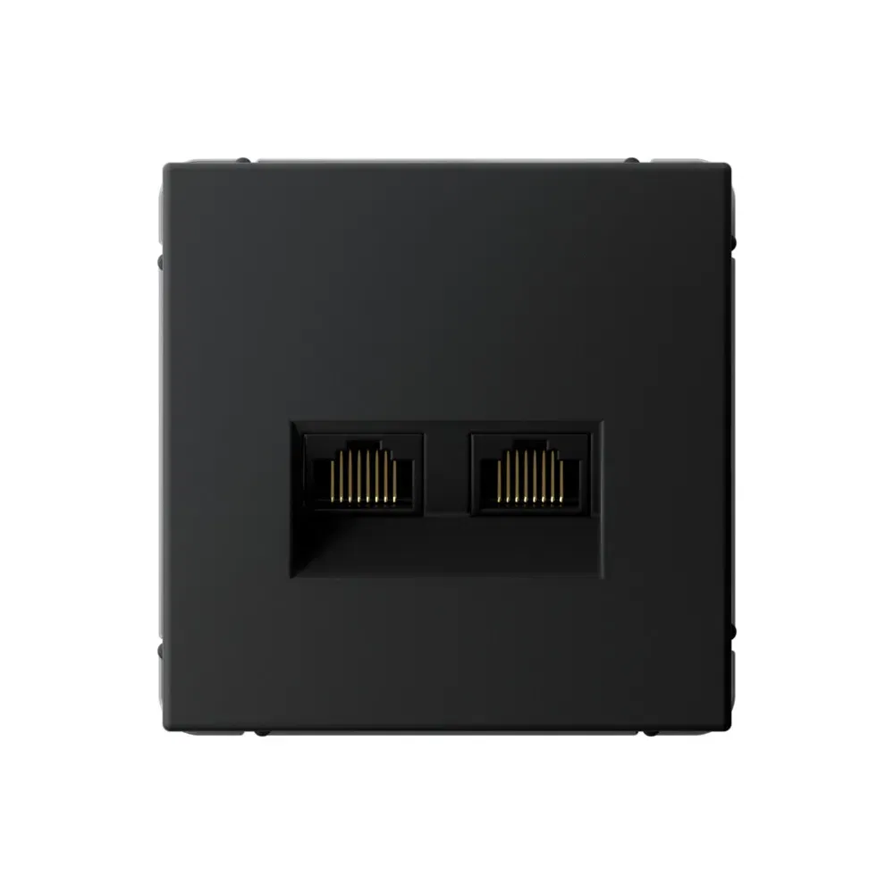 Розетка Artgallery двойная компьютерная RJ45+RJ45, кат.6А, механизм карбон Schneider Electric GAL001088