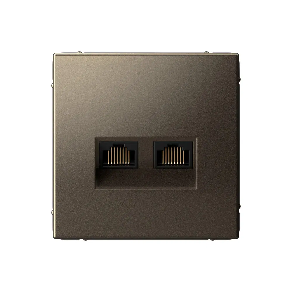 Розетка Artgallery двойная компьютерная RJ45+RJ45, кат.6А, механизм мокко Schneider Electric GAL000688