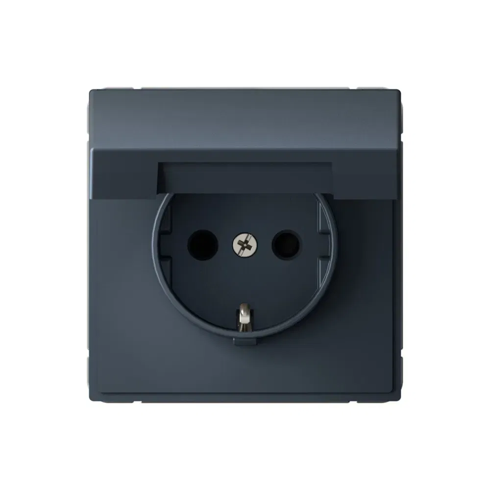 Розетка Artgallery с заземл. со шторк. с крышкой, 16А, IP20, механизм грифель Schneider Electric GAL000746