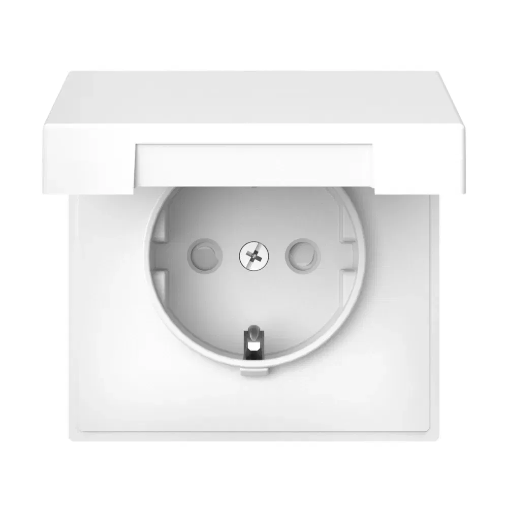 Розетка Artgallery с заземл. со шторк. с крышкой, 16А, IP20, механизм белый Schneider Electric GAL000146