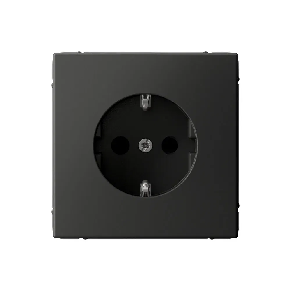 Розетка Artgallery с заземлением со шторками, 16А, механизм базальт Schneider Electric GAL001445