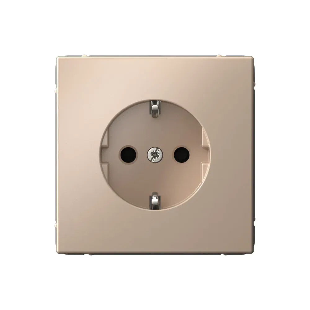 Розетка Artgallery с заземлением со шторками, 16А, механизм песочный Schneider Electric GAL001245