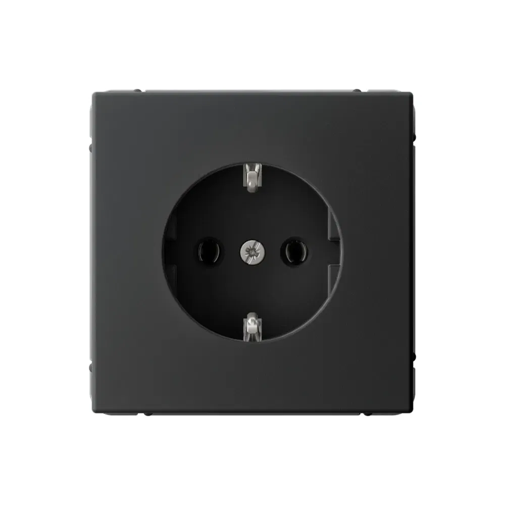 Розетка Artgallery с заземлением 16А, механизм карбон Schneider Electric GAL001043