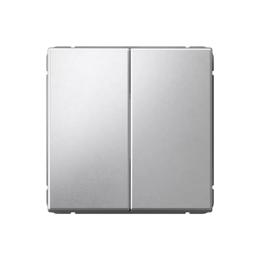 Выключатель кнопочный Artgallery 2-клавишный, сх.2, 10А, алюминий Schneider Electric GAL000317