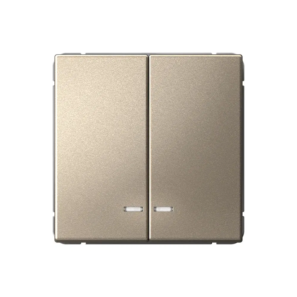 Выключатель с подсветкой Artgallery 2-клавишный, сх.5а, 10АХ, шампань Schneider Electric GAL000553