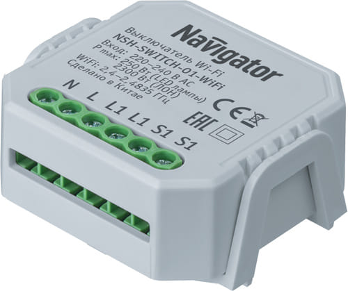 Умный дом Переключатель NSH-SWITCH-01-WiFi 82 632 Navigator