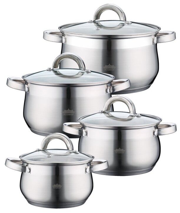 Набор кастрюль 4пр 2,1/2,9/3,9/5,1л PH-15760 Peterhof