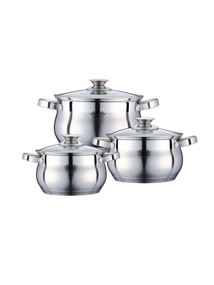 Набор кастрюль 2,9/3,9/6,5л Peterhof PH-15775