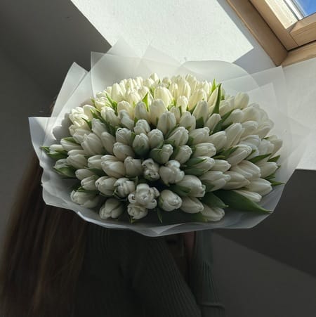 Букет " Романс" 101 тюльпан