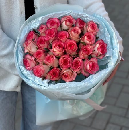 Букет роз " Спрайт" 25 роз