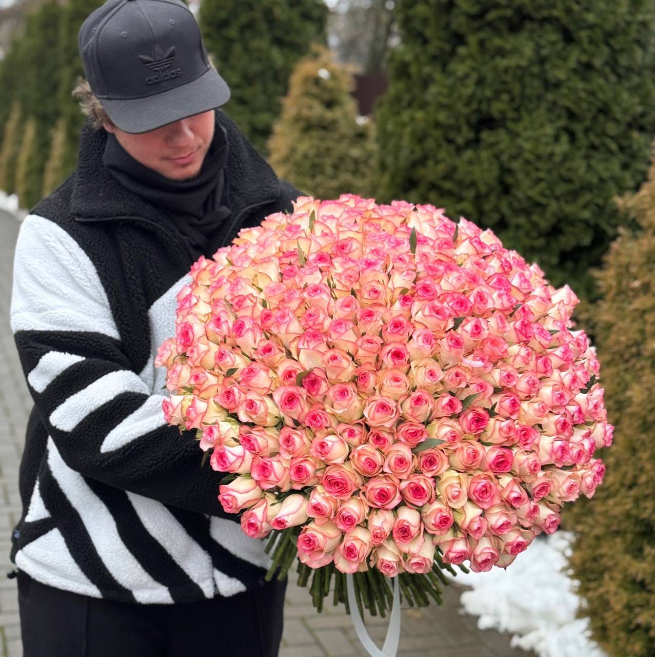 Букет роз " ГРАНД" 201 роза 60см