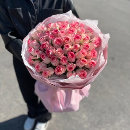 Букет роз " Вуаль" 51 роза
