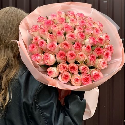 Букет роз " Вуаль" 51 роза