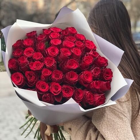 Букет роз " Миранда" 60см 51 роза