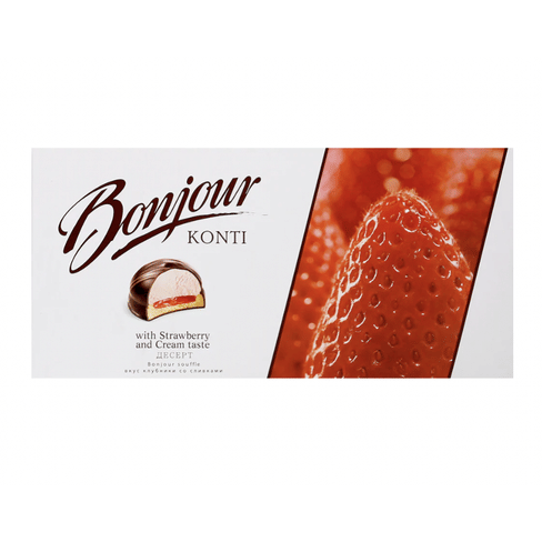 ДЕСЕРТ «BONJOUR KONTI» клубника -сливки , 232гр